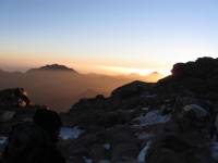 Sonnenaufgang auf dem Mosesberg